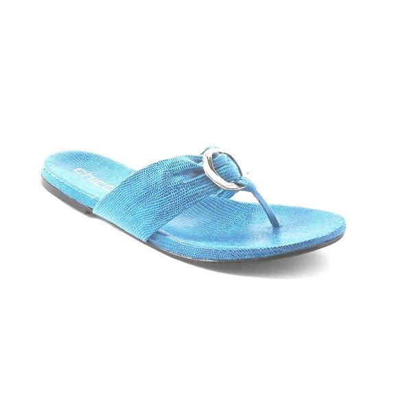 Chico's Circuitry Lizard Thong Sandals 8 - Picture 1 of 5